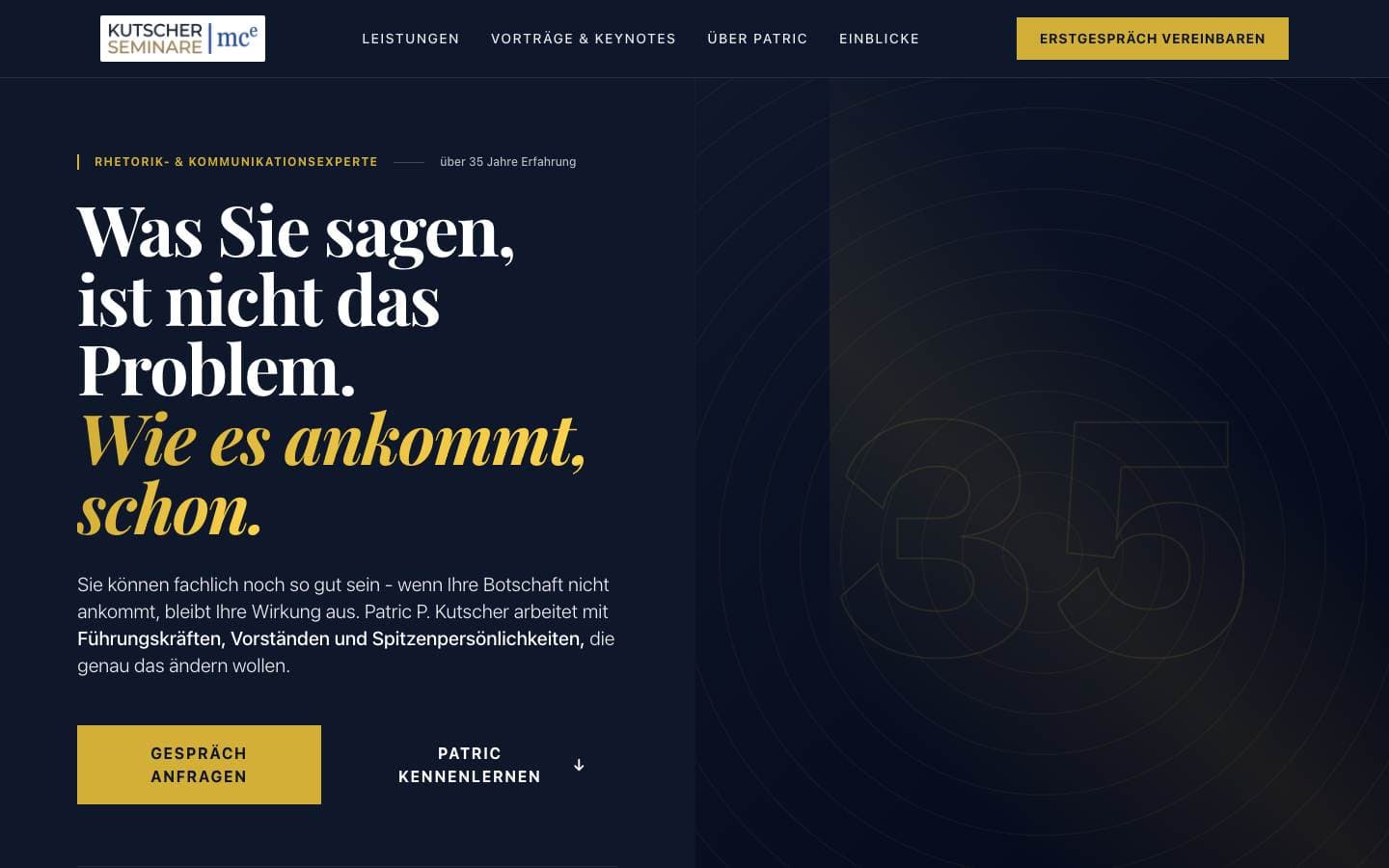 Kutscher Seminare — Redesign-Konzept